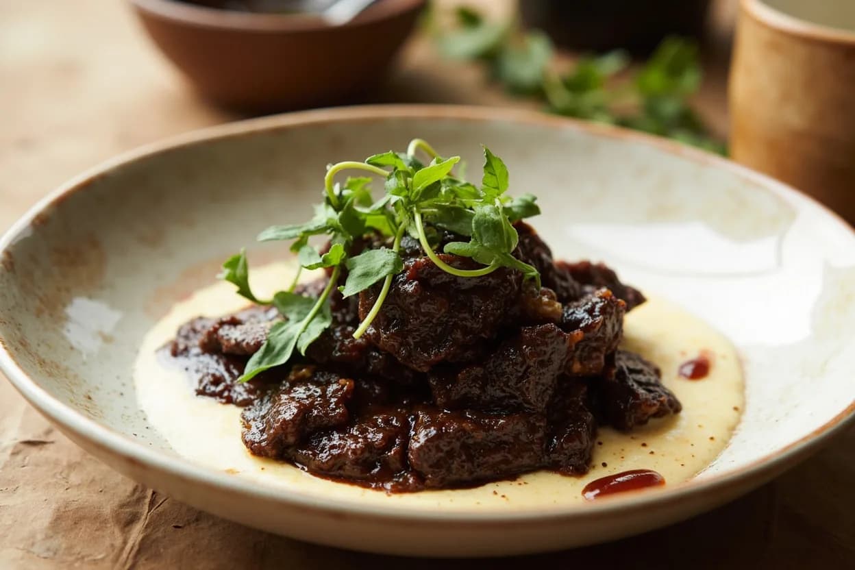 Carob Molasses in its element — Dibs wa tahini (carob molasses and tahini on flatbread). Adventurous crossover: Dark miso — Both products share fermented-umami depth and tannin; a carob-miso glaze on eggplant or roasted root vegetables creates an unexpectedly complex, meaty umami-sweet result..