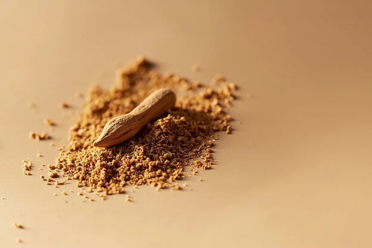 Cumin in its natural form. Cumin (Cuminum cyminum) is the dried seed of a small flowering plant in the parsley family, native to the Mediterranean and South Asia and now cultivated worldwide. Tasting profile: warm, penetrating earthiness (cuminaldehyde), roasted nuttiness, slightly bitter, dusty quality, faint peppery heat.