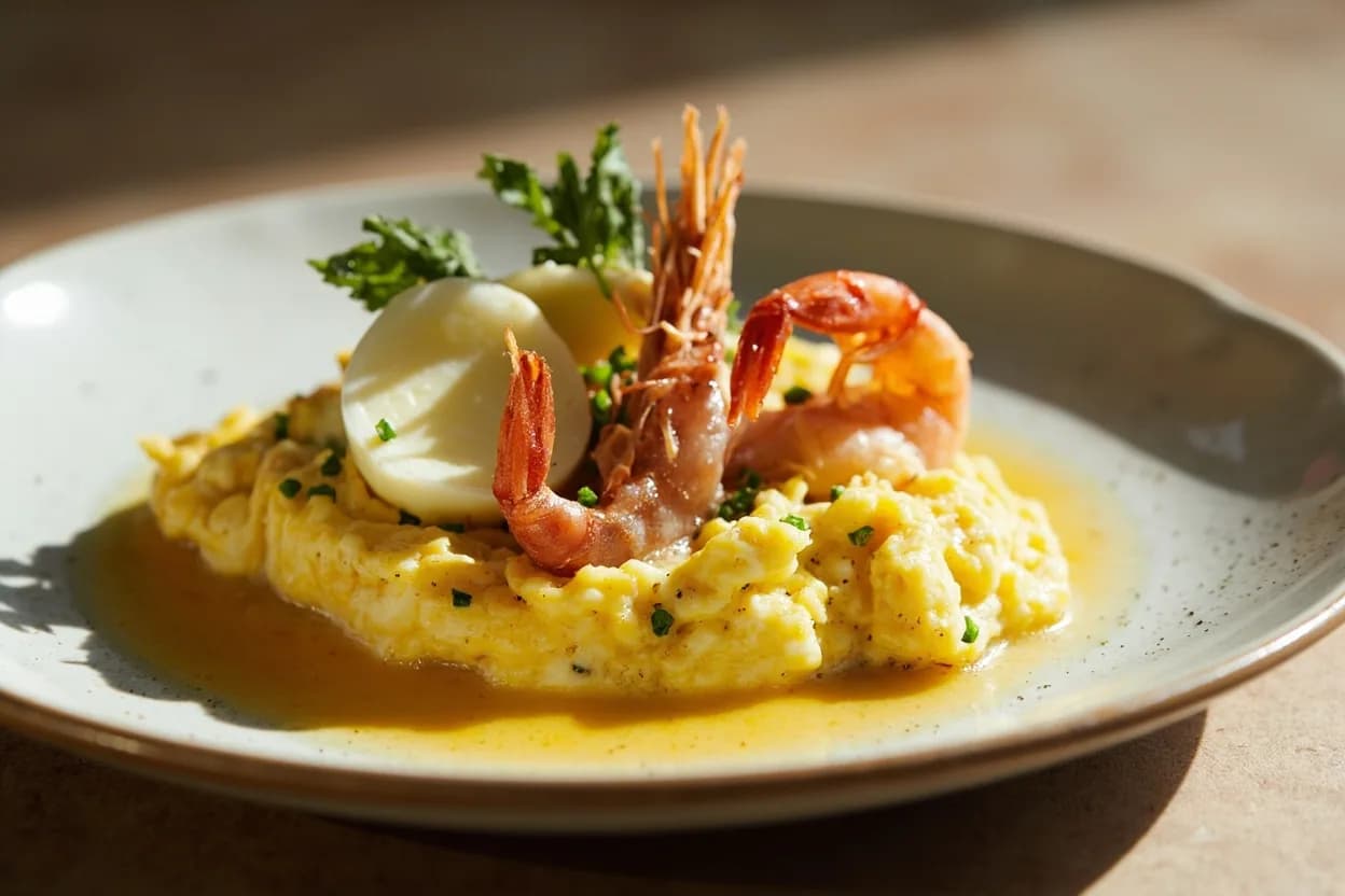 Fermented Salted Shrimp (Saeujeot) in its element — Baechu kimchi (napa cabbage kimchi, Korea). Adventurous crossover: Scrambled eggs — A small pinch of saeujeot (in lieu of salt) transforms scrambled eggs with deep marine umami — a Korean home-kitchen trick..