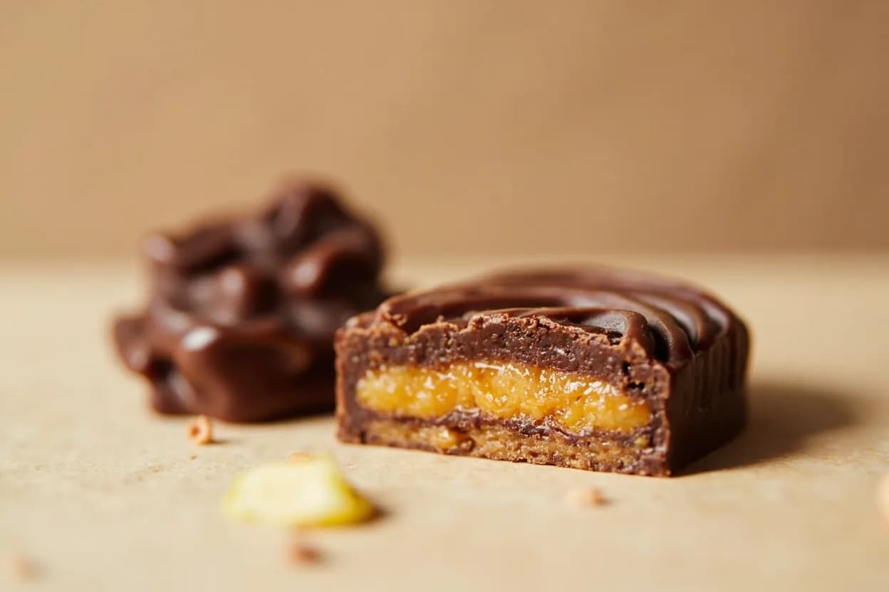 Feuilletine paired with Praline paste (French patisserie) — the canonical affinity made visible. The canonical combination: praline paste binds feuilletine flakes into a croustillant layer that provides textural contrast in entremet cakes without adding moisture.