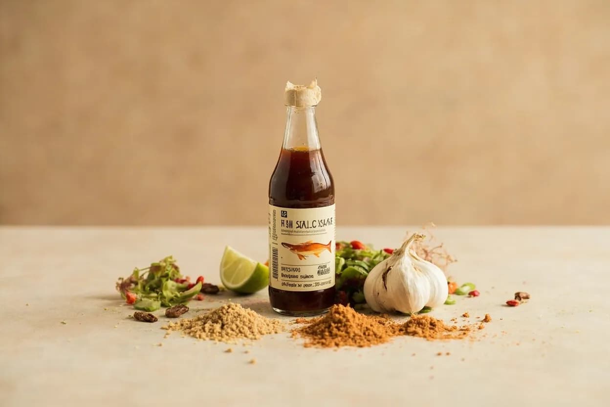 Fish Sauce paired with Lime juice (Thai, Vietnamese, Lao) — the canonical affinity made visible. The acid-umami axis of Southeast Asian cooking: fish sauce provides salt and savory depth, lime provides acid brightness and aromatic esters.