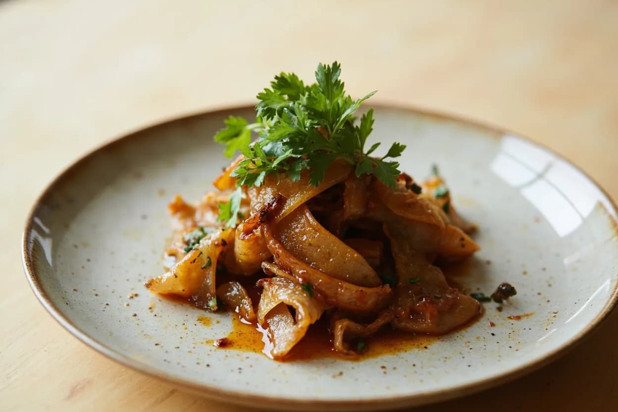 Ganjang (Korean Soy Sauce) in its element — Bulgogi marinade. Adventurous crossover: Butter — Ganjang in pan sauces or compound butters (ganjang beurre blanc) amplifies umami without the sharpness of salt alone — a French-Korean bridge technique..