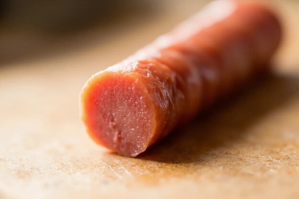 Lap Cheong (Chinese Sausage) in its natural form. Lap cheong (腊肠, literally 'wax sausage') is a Cantonese dried cured pork sausage made from pork meat and fat, seasoned with soy sauce, rose wine (rose rice wine or Mei Gui Lu Jiu), five-spice, sugar,… Tasting profile: sweet pork savoriness, rose rice wine floral note, five-spice warmth (star anise, cinnamon), deeply fatty richness.