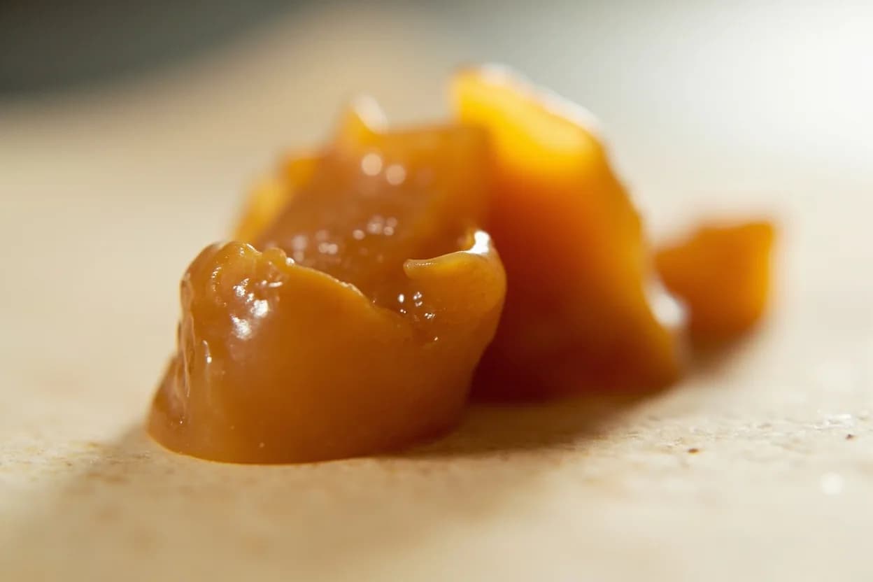 Miso Caramel in its natural form. Miso caramel is a confection made by dissolving white or yellow miso paste into a conventional caramel (sugar cooked to amber + cream + butter), typically at the stage when the cream is added. Tasting profile: deep caramel sweetness, salty-umami (glutamates from miso), butterscotch and toffee, faint fermented funk (mild in white miso).
