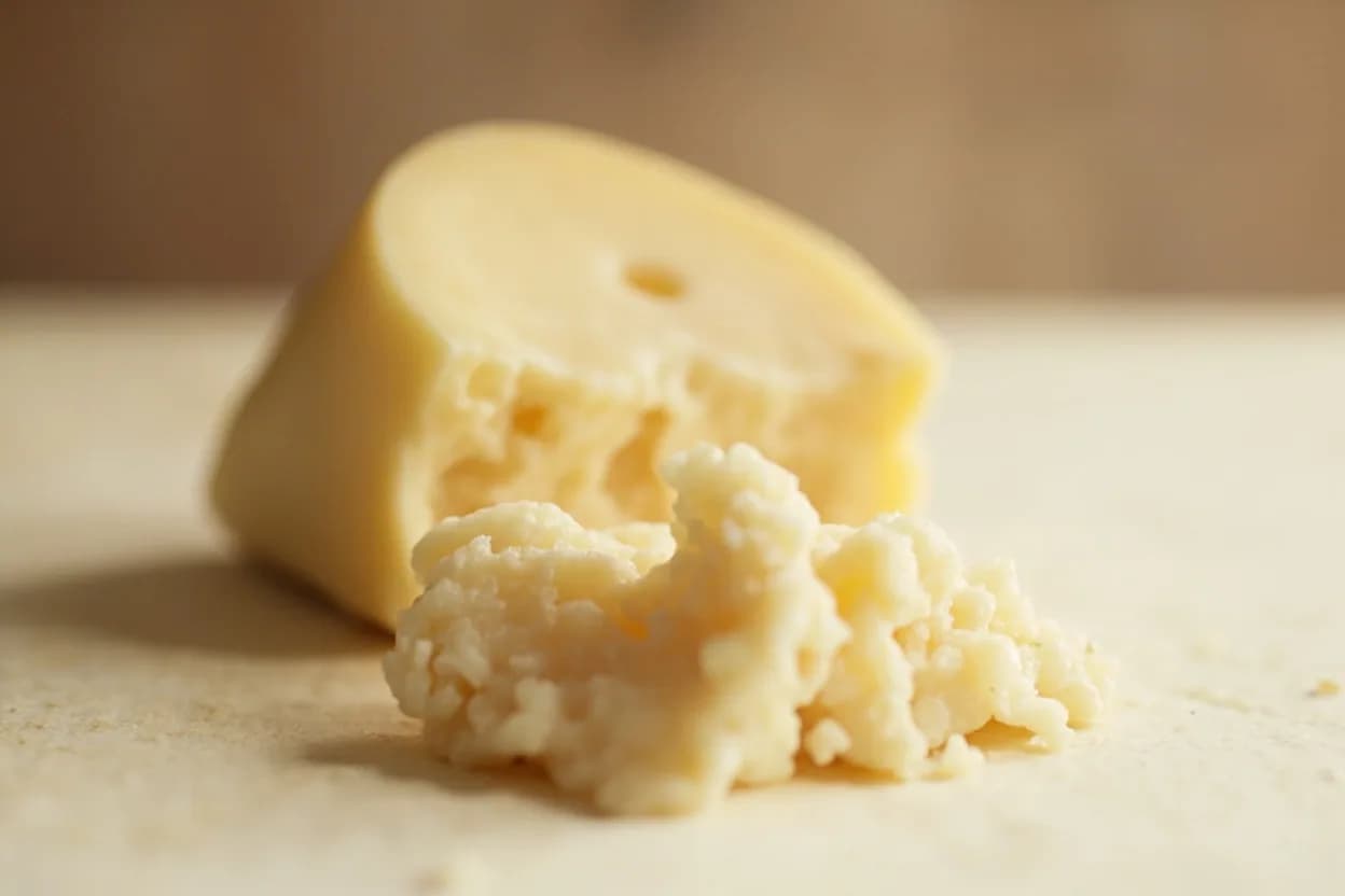 Pecorino Romano in its natural form. Pecorino Romano is a hard, aged sheep's milk cheese (pecora = sheep) produced under PDO regulations in Lazio, Sardinia, and Grosseto. Tasting profile: sharp, aggressive salinity, lanolin and sheep-milk funk, dry, chalky texture that melts into fat, lactic acid tang.