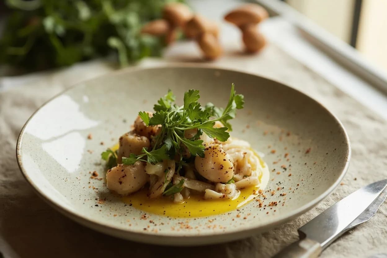 Sawtooth Coriander (Culantro) in its element — Puerto Rican sofrito. Adventurous crossover: clam and shellfish — Culantro's green intensity complements briny shellfish better than cilantro in long-simmered clam broths or Vietnamese seafood hotpot..