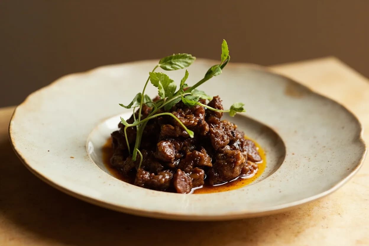 Sichuan Peppercorn in its element — Mapo tofu (麻婆豆腐). Adventurous crossover: Dark chocolate — Ground Sichuan pepper in a chocolate ganache: its citrus-floral notes echo cacao's own fruity ferment, and the sanshool tingle creates a lingering, unusual finish..