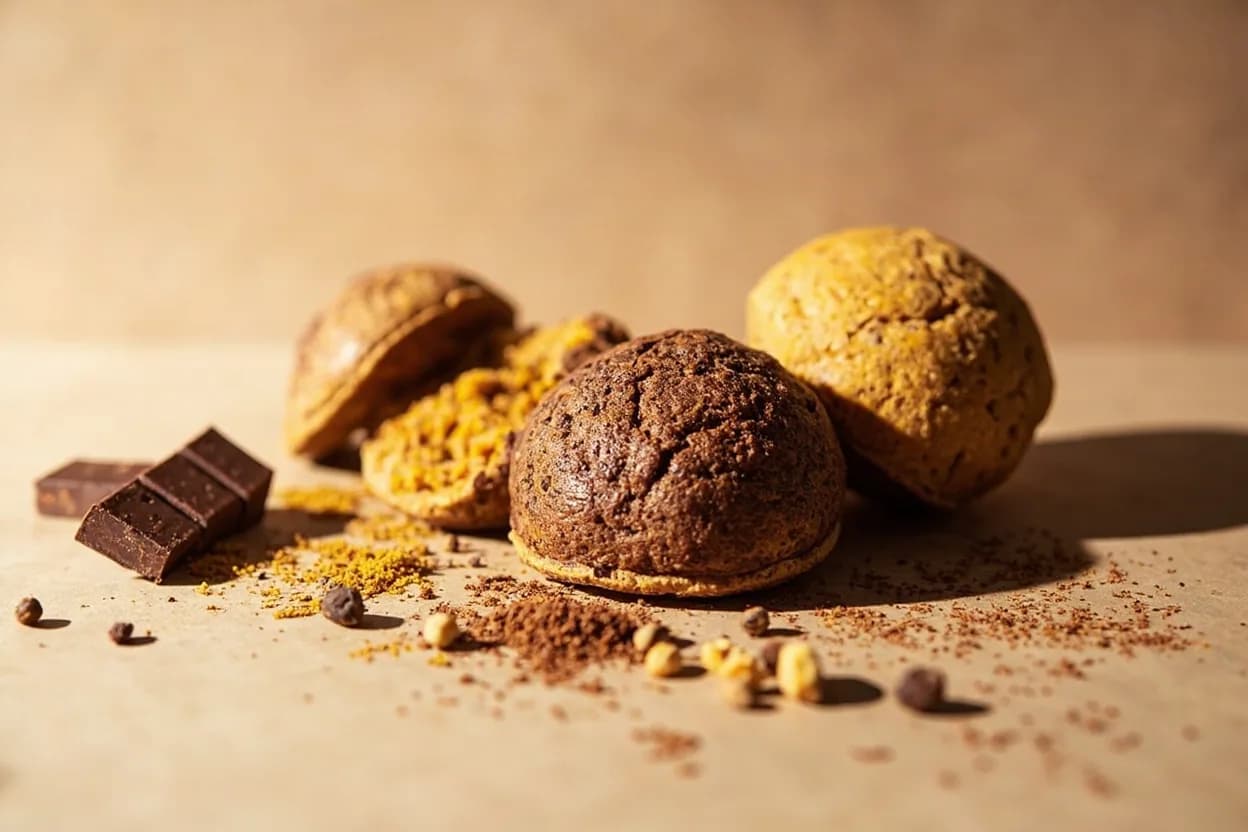 Teff paired with Honey (Ethiopian) — the canonical affinity made visible. Raw or dark honey's floral-to-malty sweetness plays directly against teff's molasses-mineral bitterness, creating a satisfying whole-grain porridge or pancake.