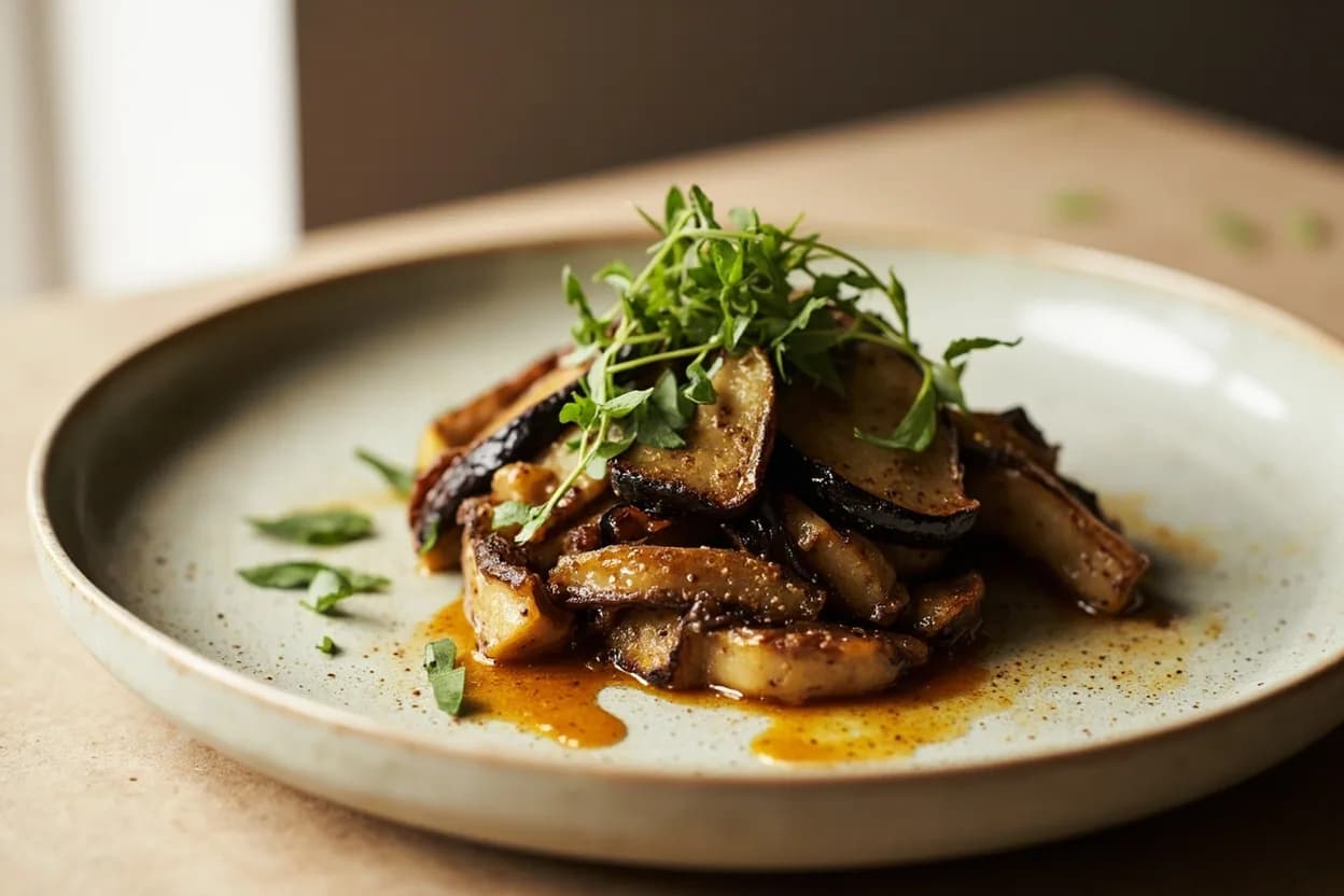 Toasted Sesame Paste in its element — Dan dan noodles (dàndàn miàn). Adventurous crossover: Roasted eggplant — Char-roasted eggplant's smoky, caramelized flesh mirrors the paste's roasted character; drizzle thinned paste with black vinegar for a riff on baba ganoush..