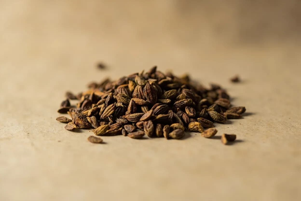 Ujiza Seed in its natural form. Uziza seeds (sometimes spelled ujiza in Igbo orthography) come from Piper guineense, a climbing vine indigenous to West and Central African rainforests. Tasting profile: Bold, burning piperine heat (sharper than black pepper), Earthy, forest-floor mustiness, Faint anise / licorice-like aromatic note, Resinous, slightly piney warmth.