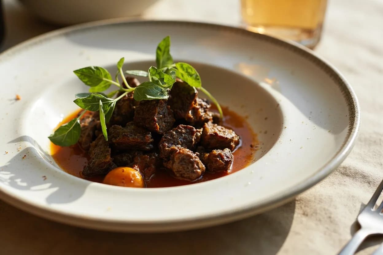 Urfa Biber in its element — Turkish lamb köfte. Adventurous crossover: dark chocolate (70%+) — Urfa's own chocolate-raisin profile creates a resonating loop with dark chocolate in truffles, brownies, or a spiced hot cocoa for adult palates..