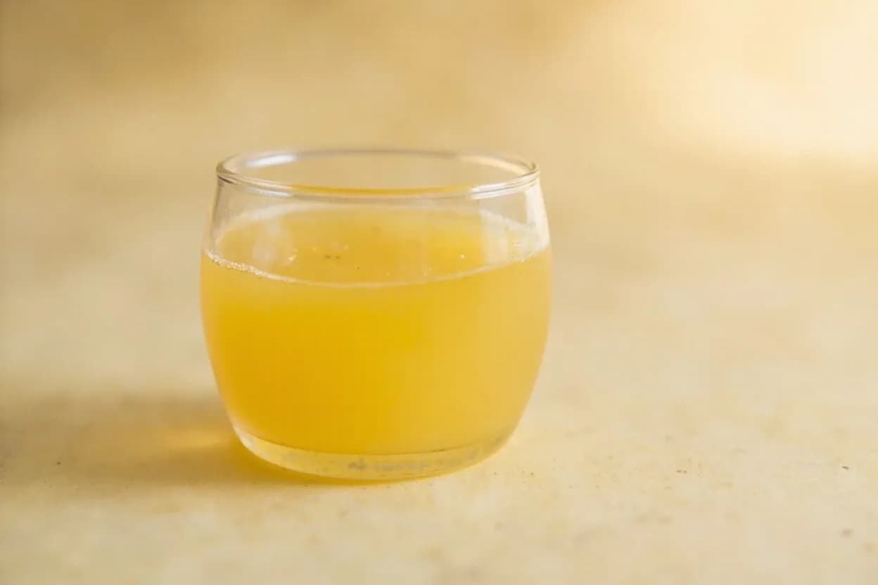 Verjuice in its natural form. Verjuice (French: verjus) is the cold-pressed juice of unripe grapes, harvested before sugars develop, typically from the thinning of wine-grape clusters. Tasting profile: gentle tartaric acidity, fresh grape fruitiness, faint floral muscatel notes, mild malic tang.