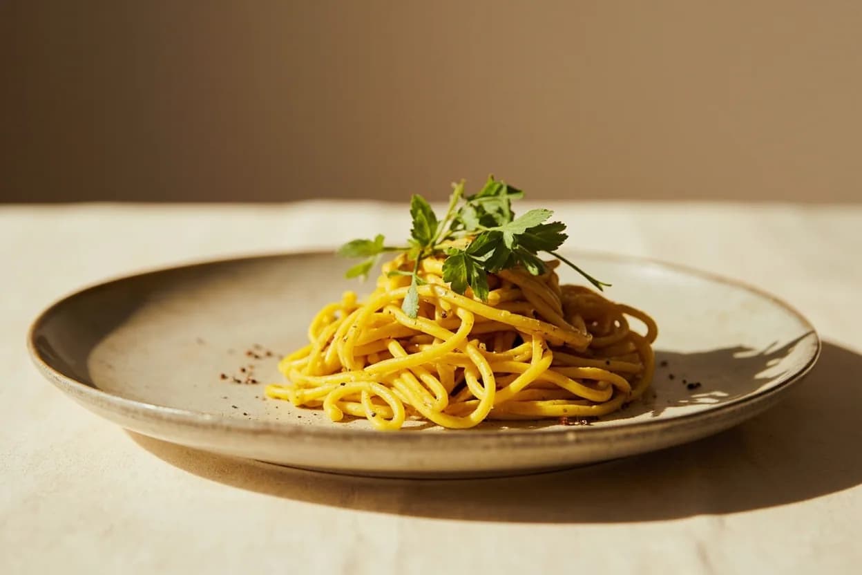 Yellow Mustard in its element — Chicago-style hot dog. Adventurous crossover: turmeric and black pepper — Leaning into yellow mustard's built-in turmeric, amplify it further with fresh turmeric and black pepper in a vinaigrette for roasted cauliflower — the result is golden and aromatic..