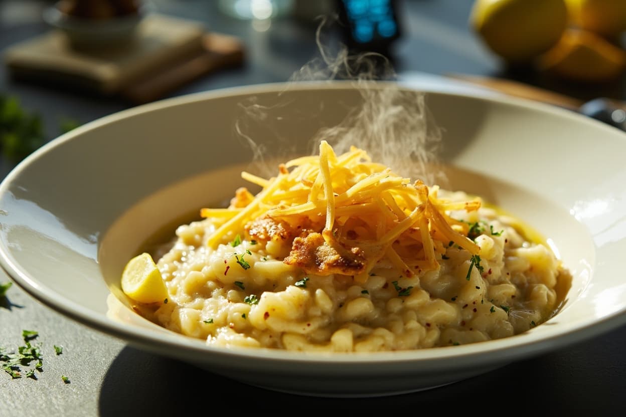 10-Minute Microwave Lemon Risotto