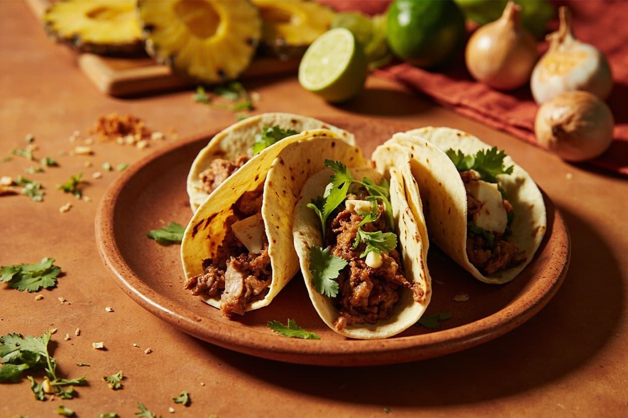 Al Pastor Pork Tacos with Grilled Pineapple