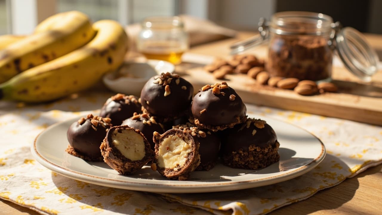Almond Banana Chocolate Bites
