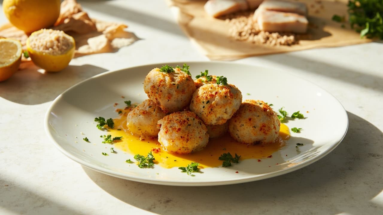 Almond Flour Crusted Cod Bites with Paprika and Lemon