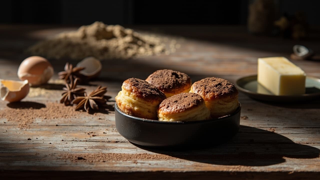 Almond Flour financiers With Smoked Espresso And Star Anise