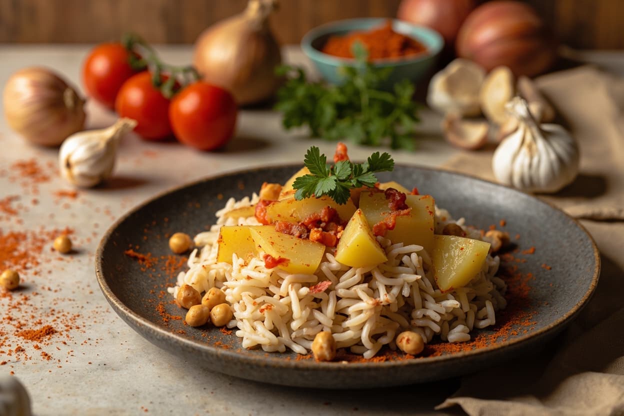 Arroz al Horno with Chickpeas and Potato