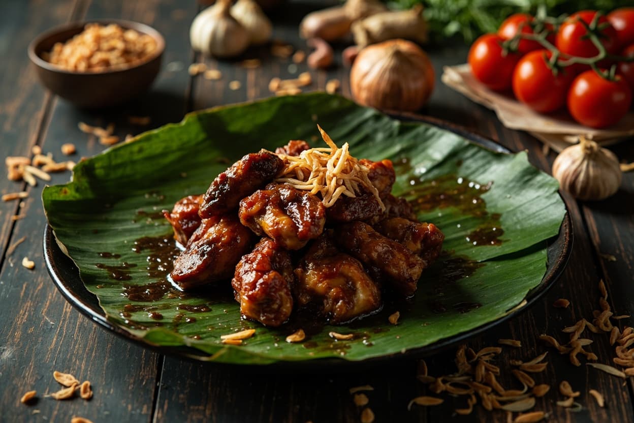 Ayam Kecap Sweet Soy Chicken with Fried Shallots