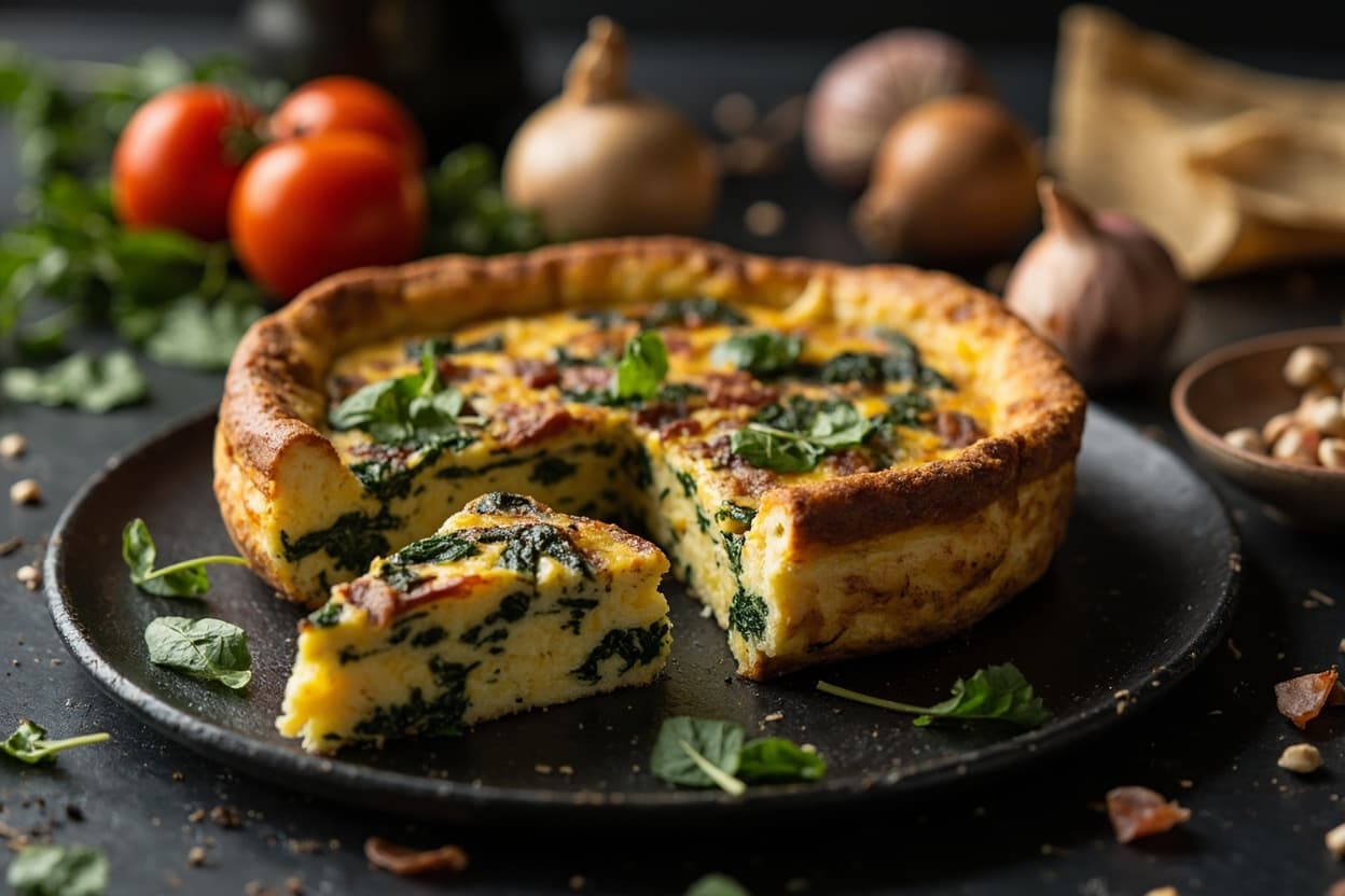 Bacon and Spinach Egg Frittata