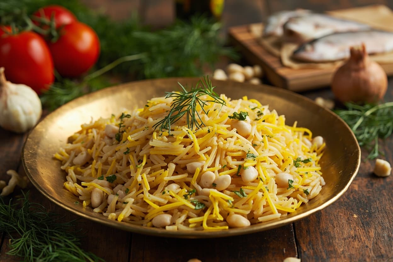 Baghali Polo: Dill and White Bean Rice