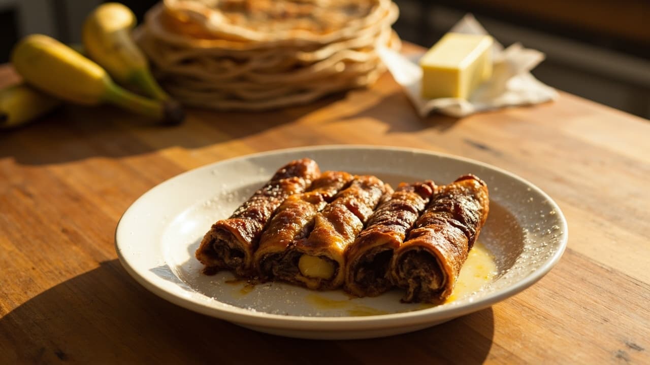 Banana Chocolate Tortilla Roll-Ups
