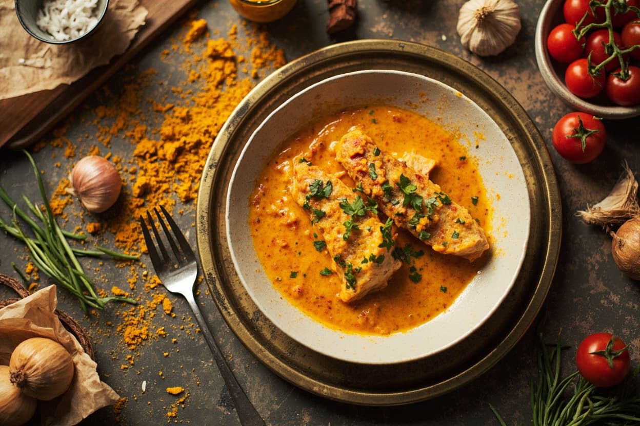 Bengali Mustard Cod in Tomato Curry