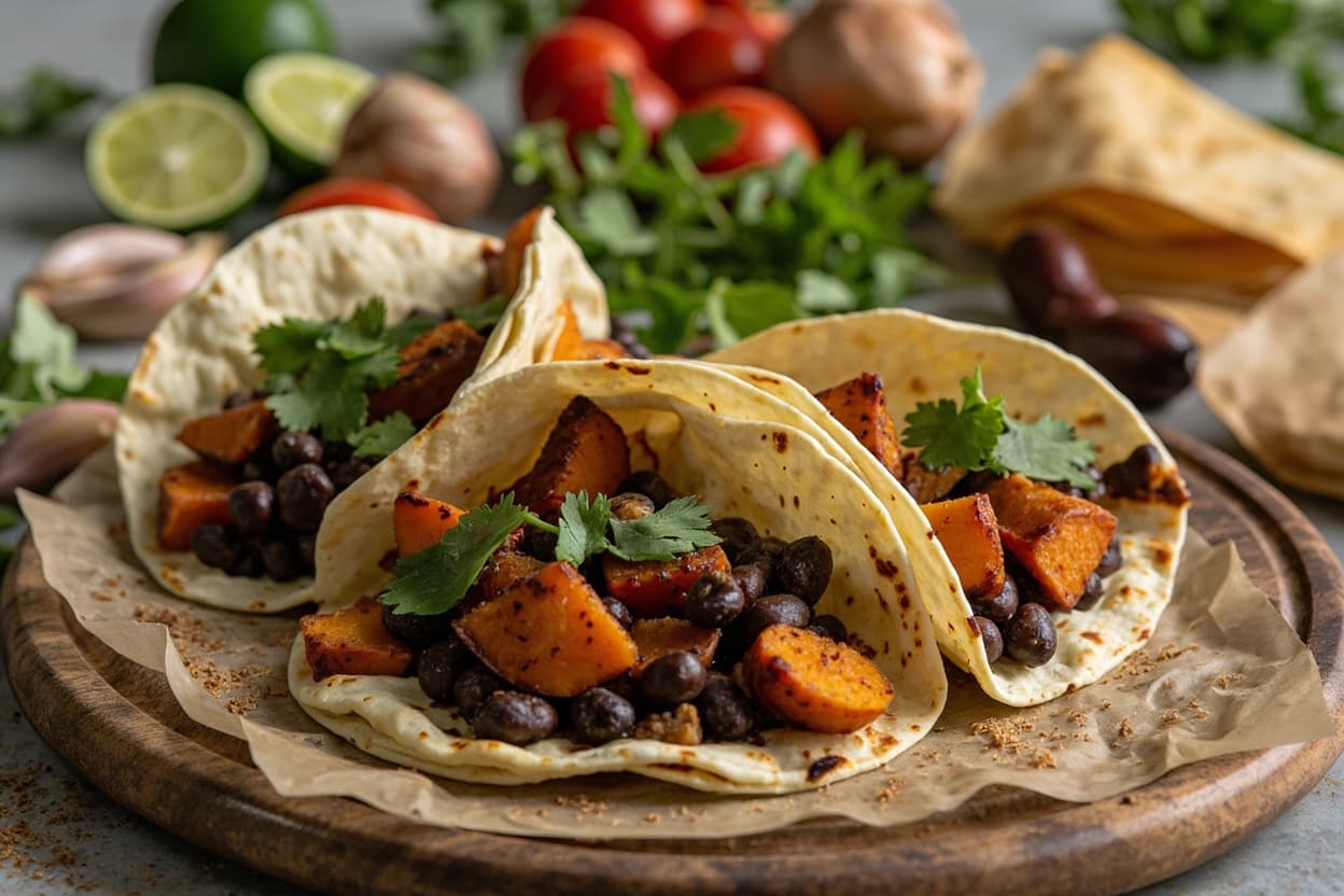 Black Bean and Sweet Potato Tacos