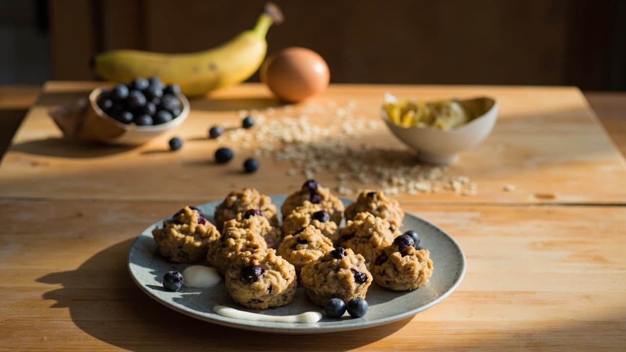 Blueberry Banana Pup Cake Bites