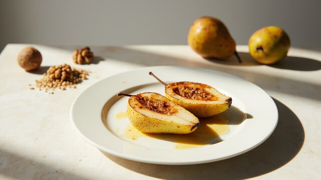 Buckwheat Honey Roasted Pears