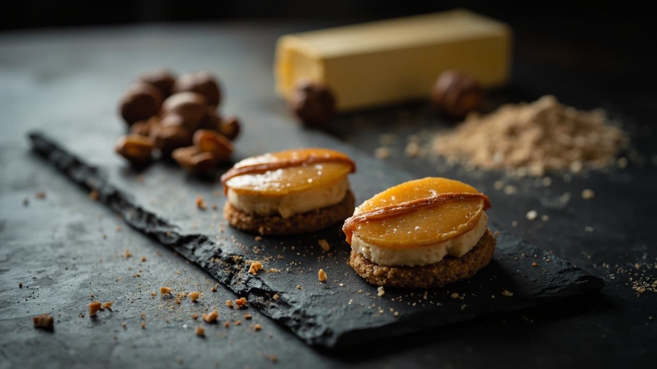 Buckwheat Praline Financiers with Brown Butter Cream