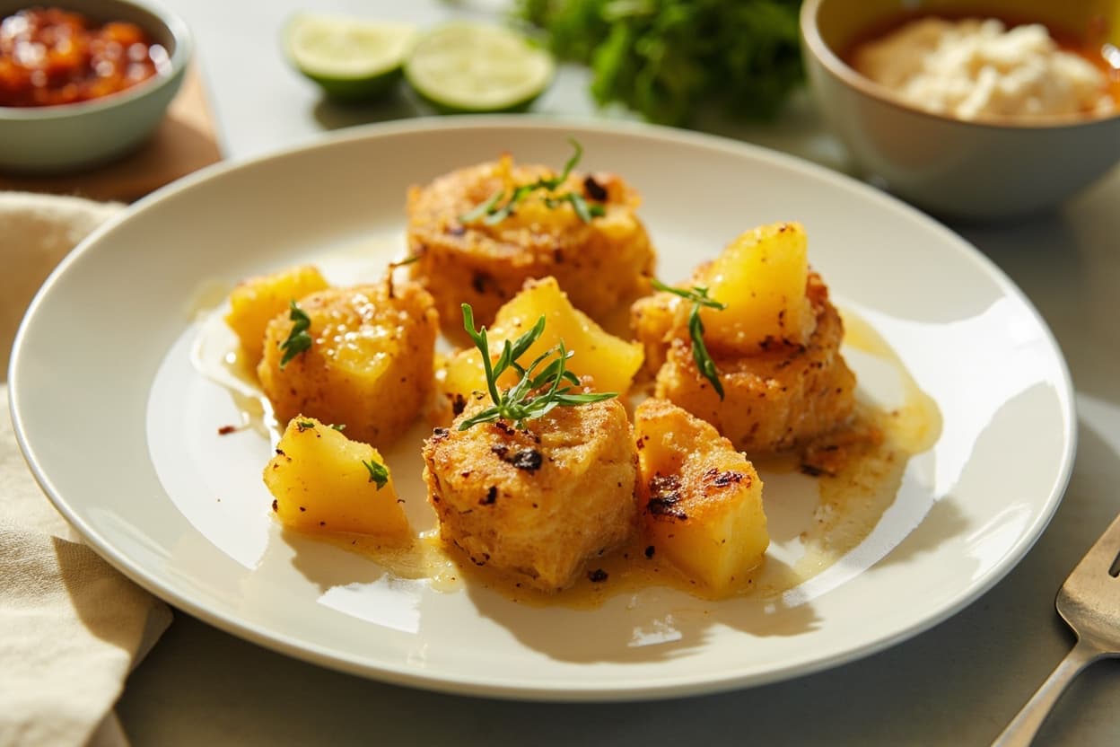 Butter-Basted Parmesan Pineapple Bites