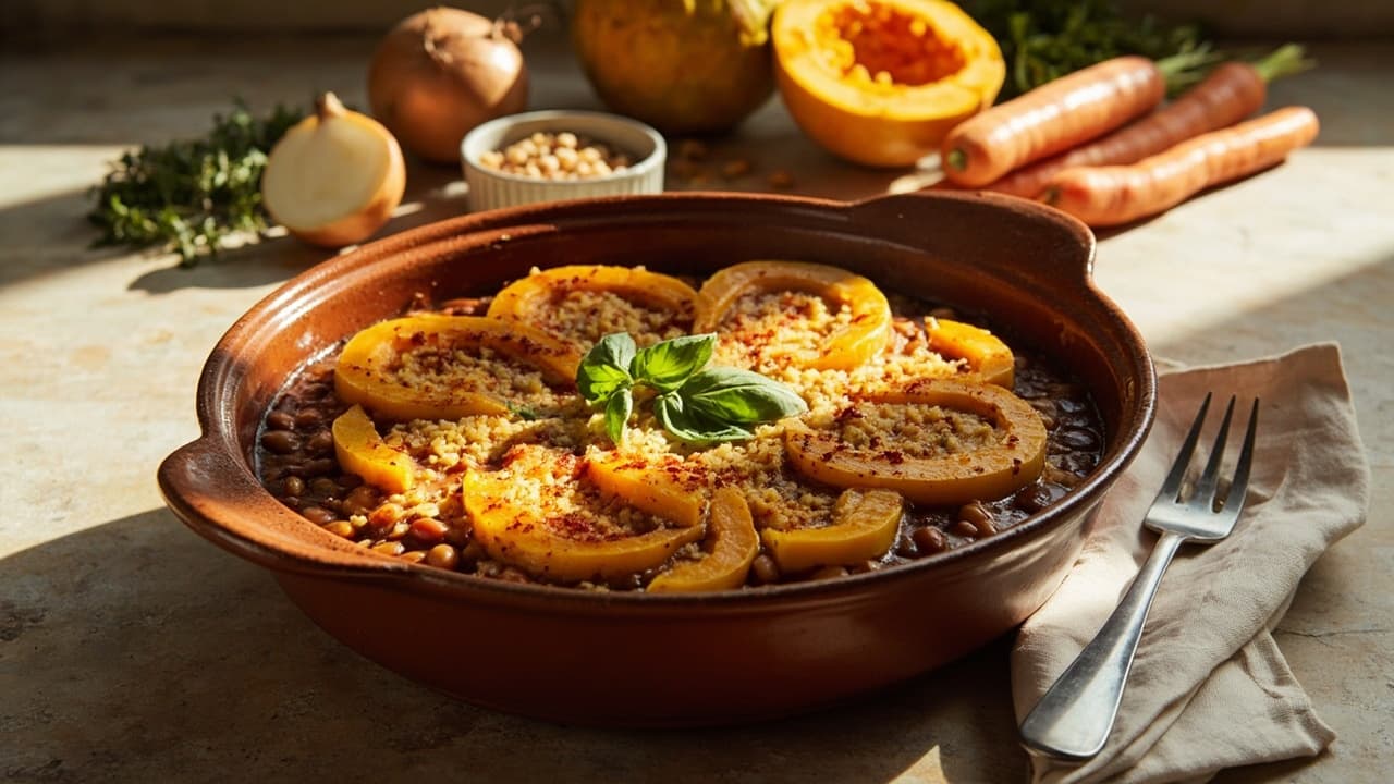 Butternut Squash and Pinto Bean Tian with Smoked Paprika