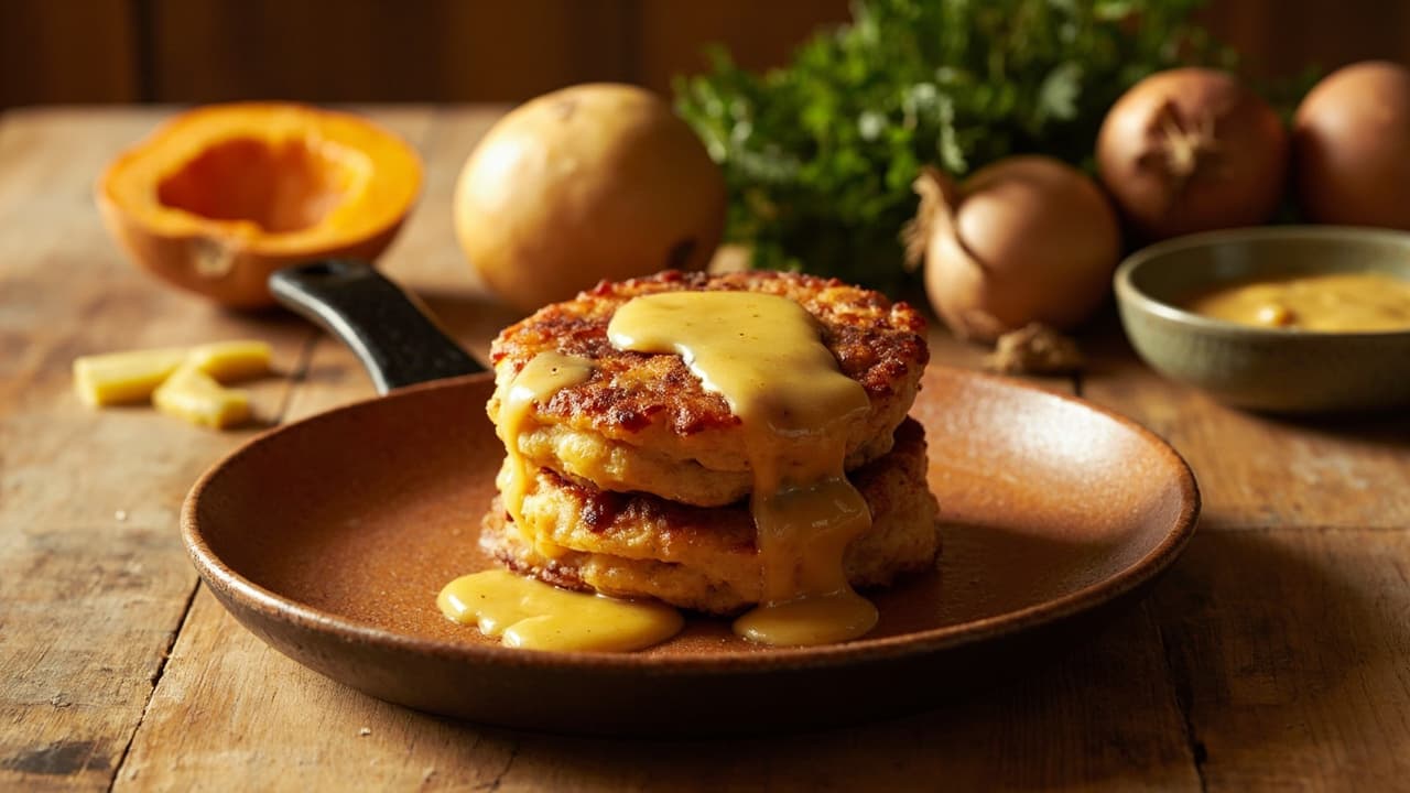 Butternut Squash and Potato Rösti with Mustard Butter