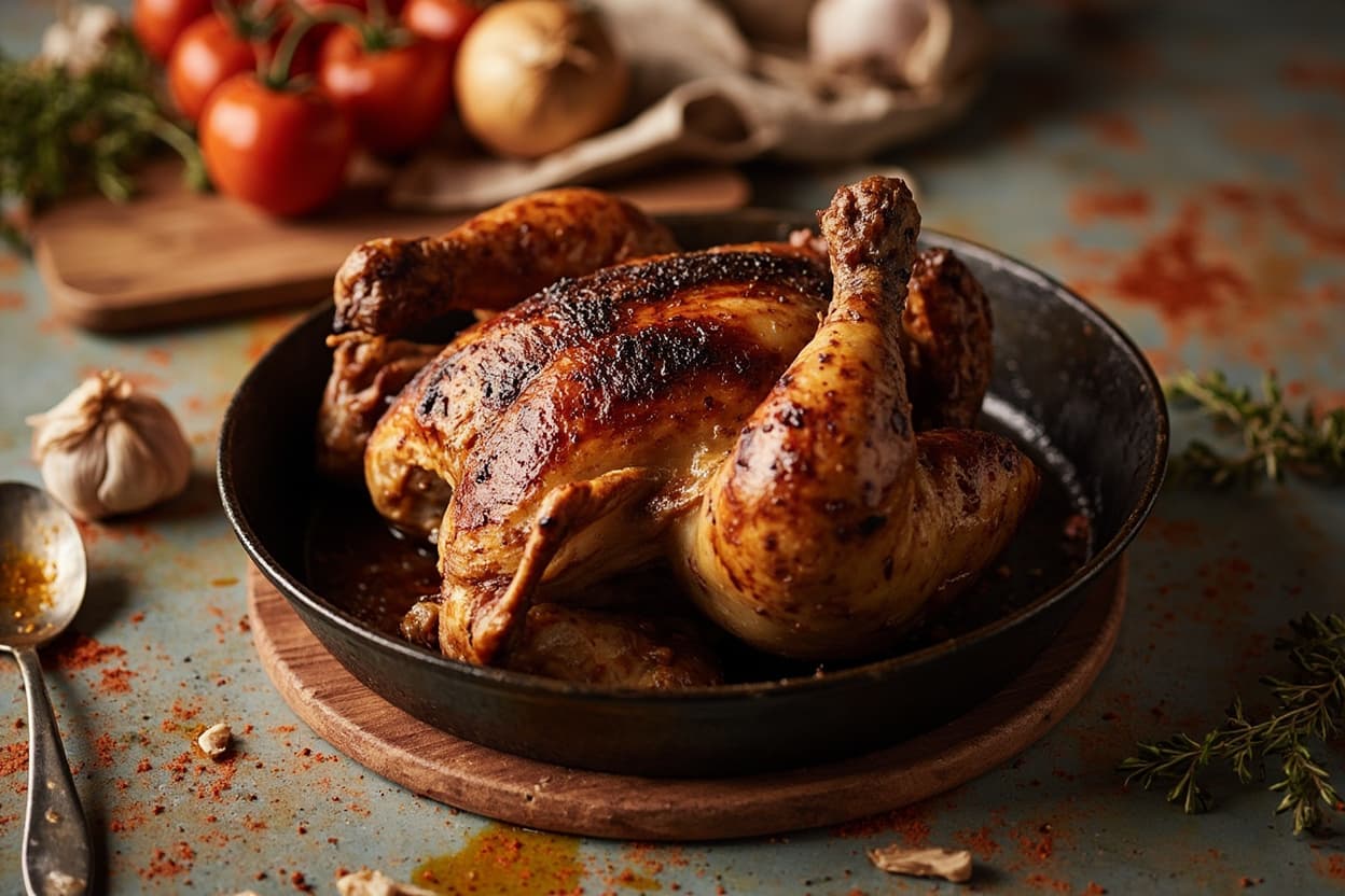 Cajun Roast Whole Chicken with Smoked Paprika