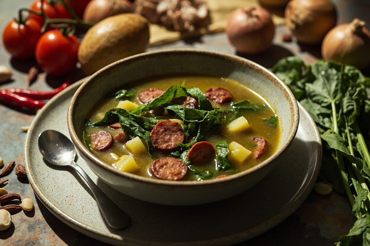 Caldo Verde with Sausage and Greens