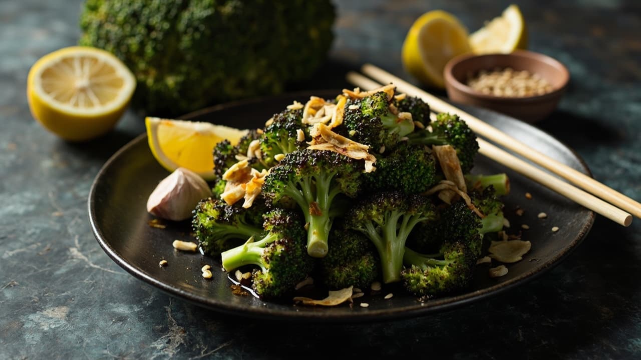 Charred Broccoli with Garlic and Sesame