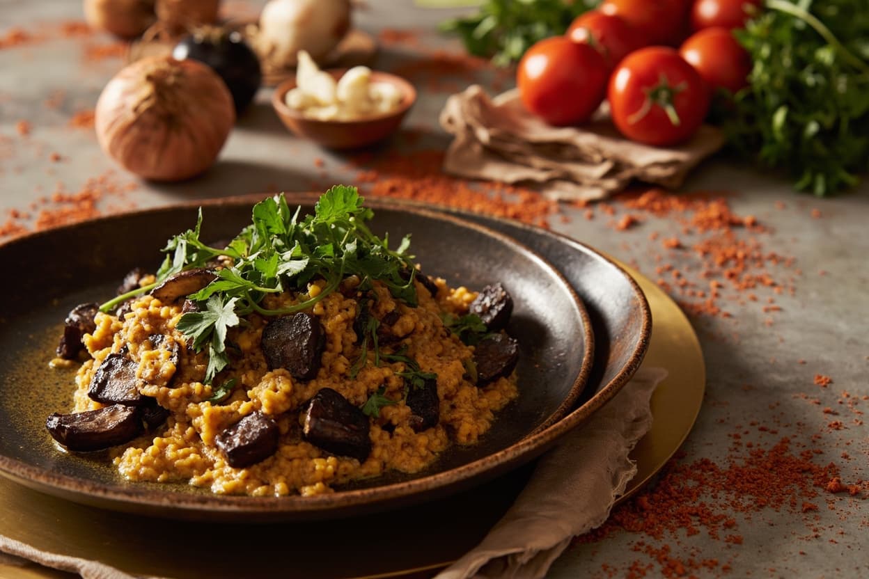 Charred Eggplant Zaalouk with Smoked Paprika
