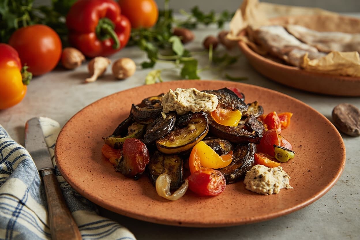 Charred Escalivada with Almond Picada