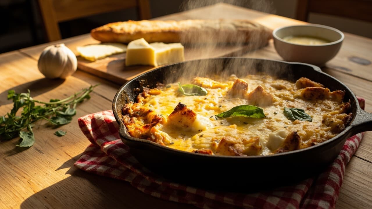 Cheesy Garlic Bread Skillet