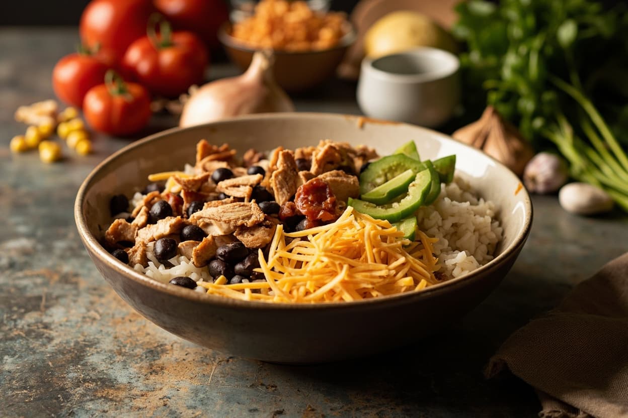 Chicken and Black Bean Burrito Bowls