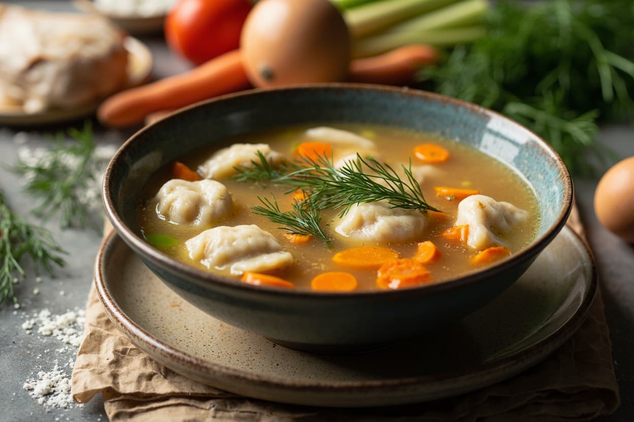 Chicken and Dill Dumpling Soup