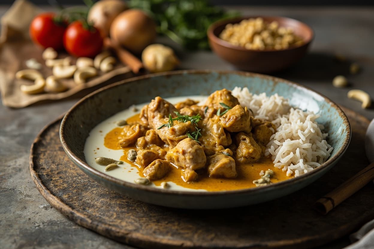Chicken Korma with Cashew and Yogurt