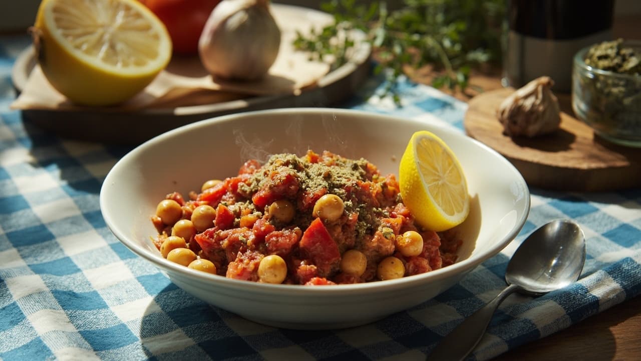 Chickpea and Tomato Stew with Cumin and Oregano