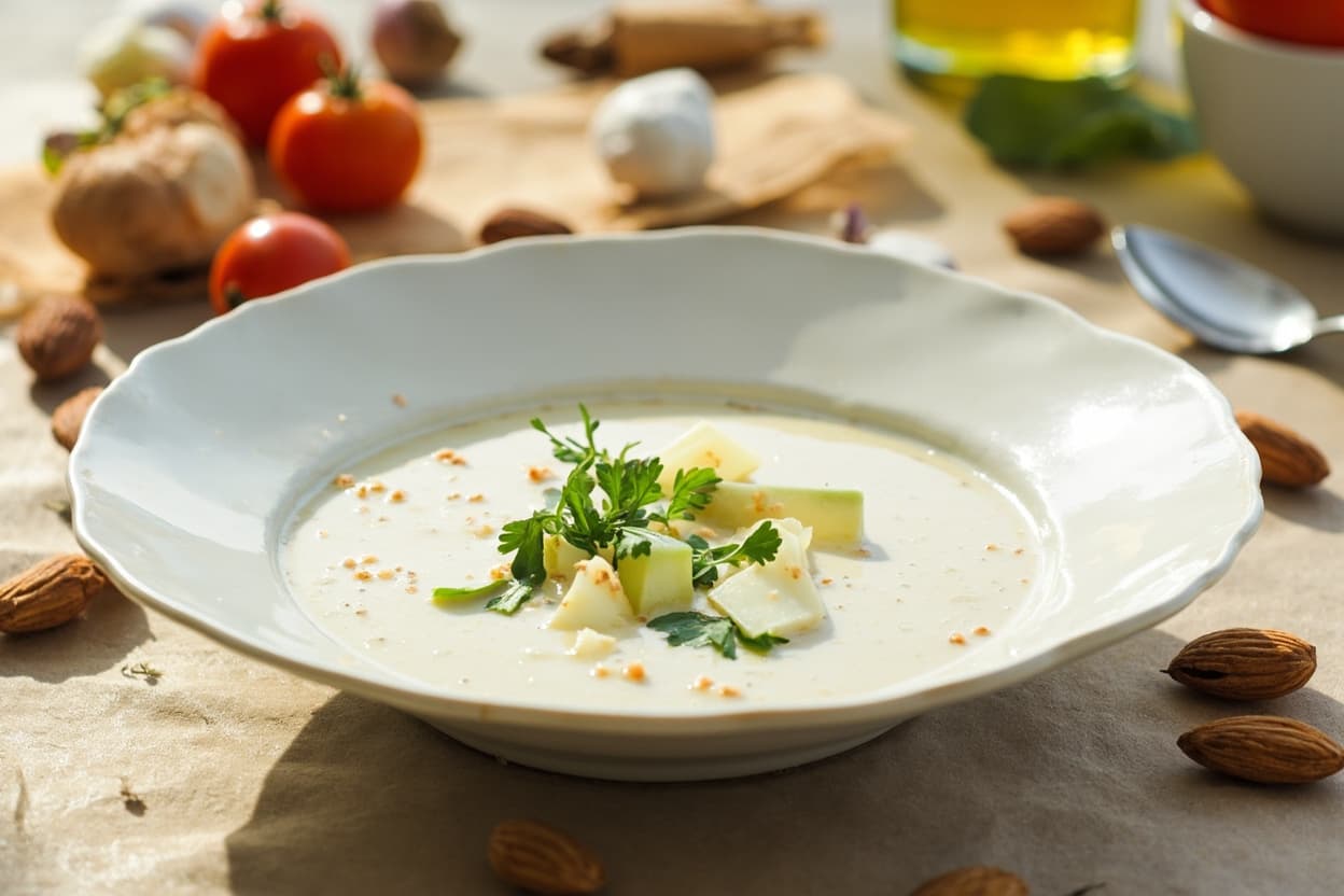Chilled Ajo Blanco with Almonds