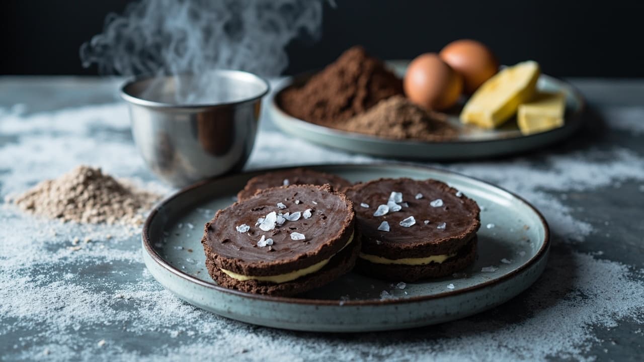 Chocolate Buckwheat Frozen Sandwiches