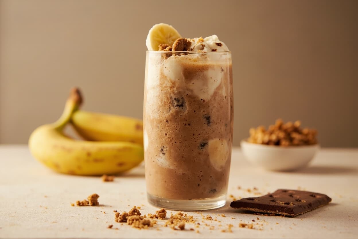 Chocolate Wafer and Banana Milkshake