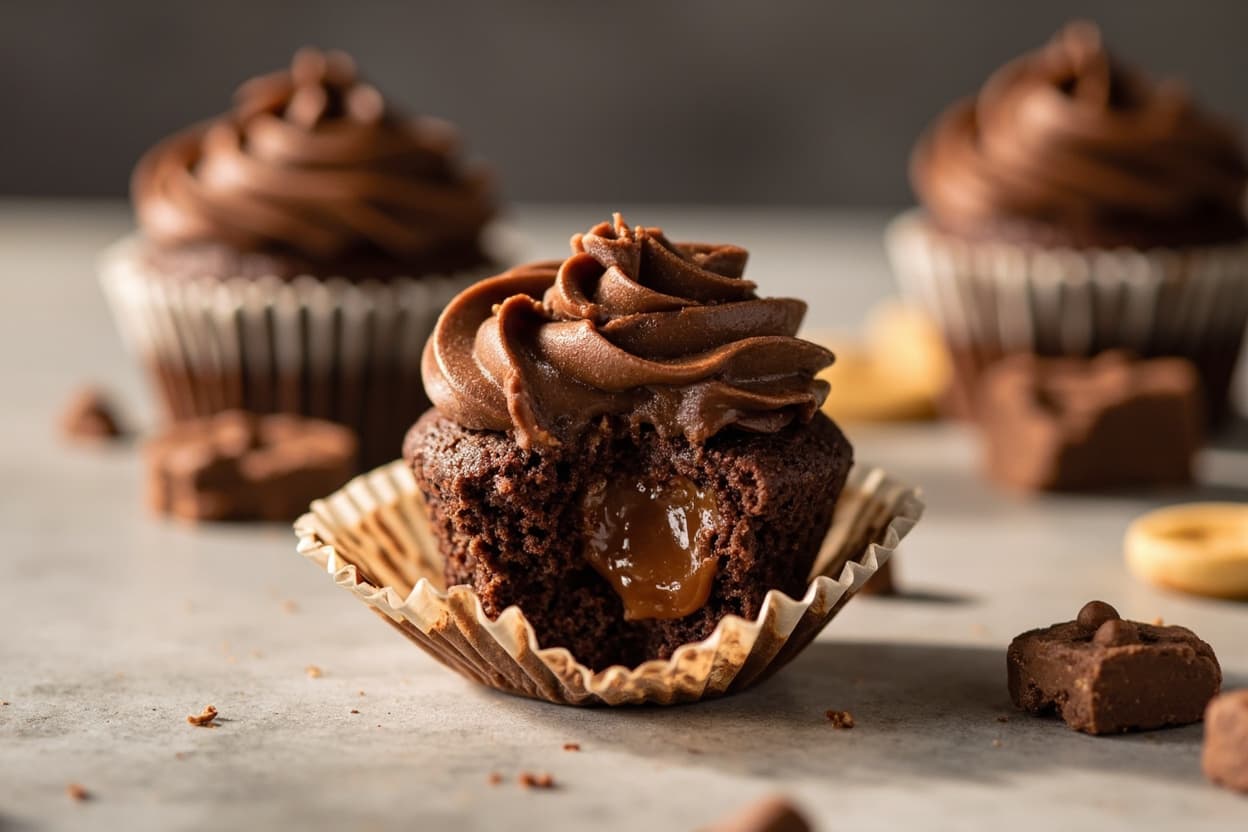 Chocolate Wafer Candy-Bar Cupcakes
