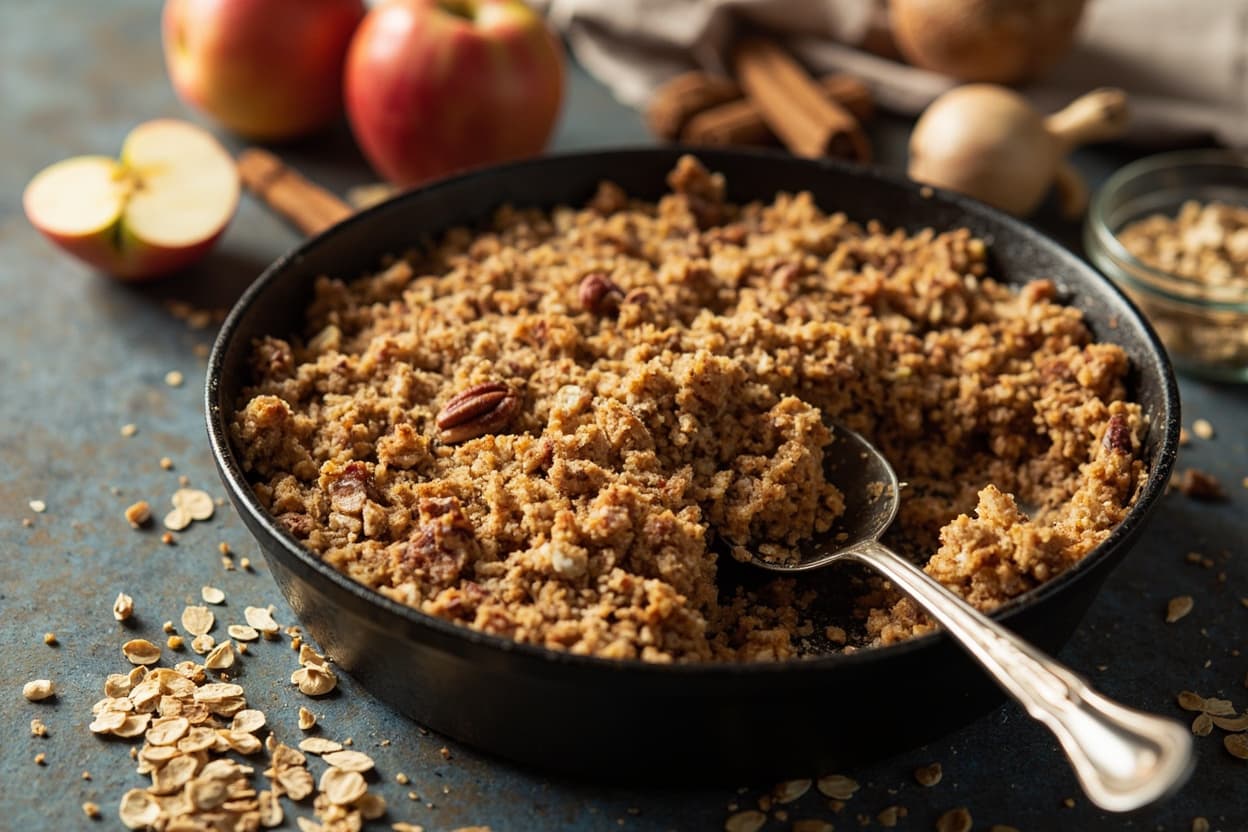 Cinnamon Apple Pecan Oat Crumble